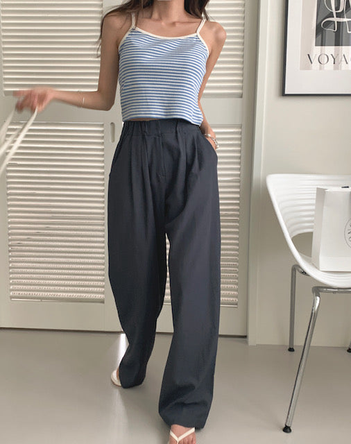 Elastic Waist Wide Fit Trouser