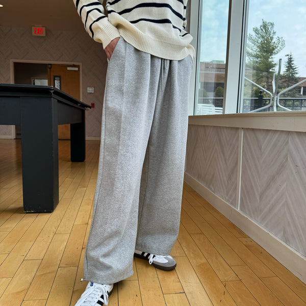 Drawstring Wide Sweatpants